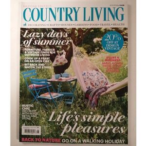 Country Living Magazine British Edition August 2014 Lazy Days of Summer Decor